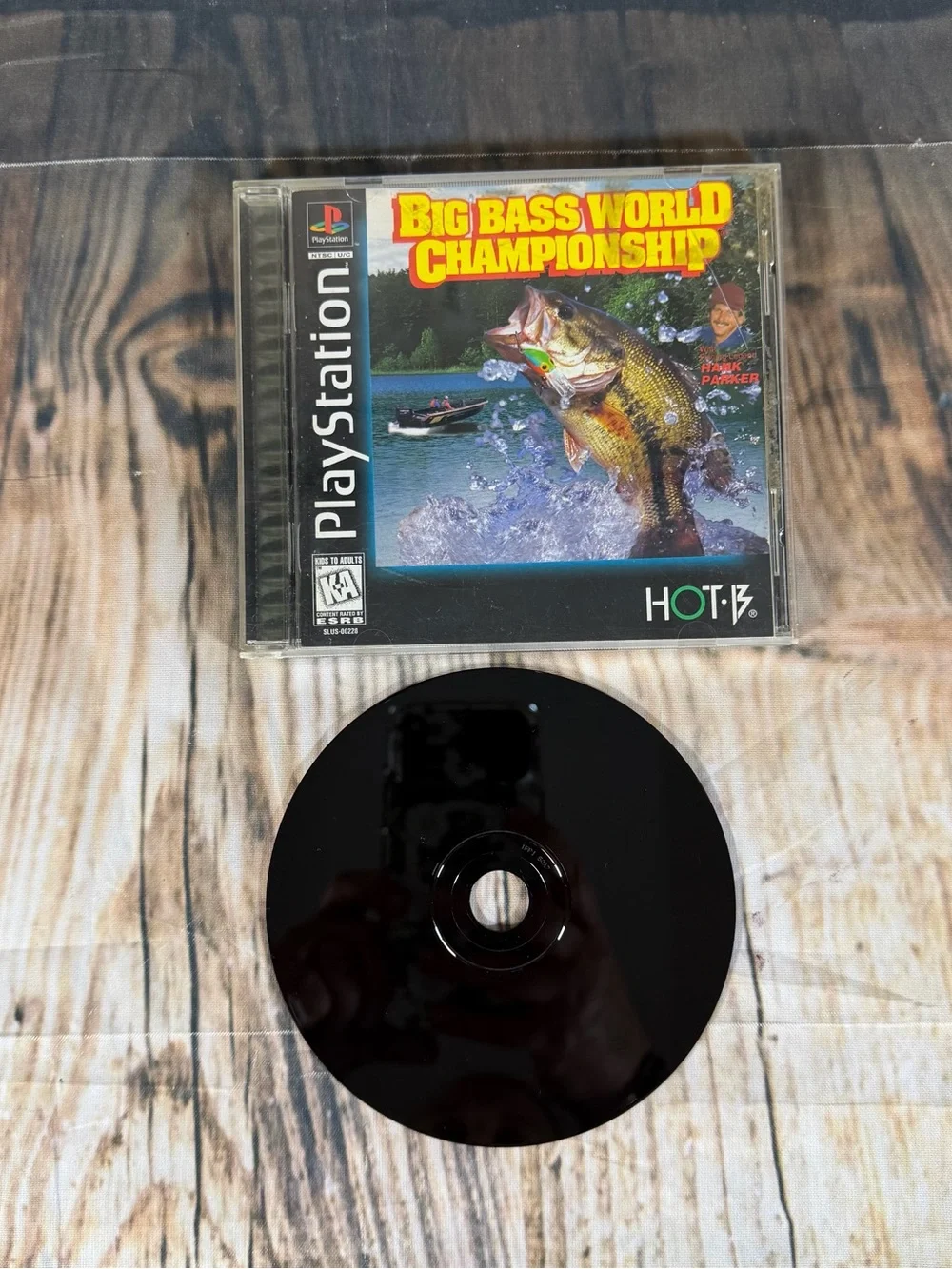 PlayStation 1 PS1 Big Bass World Championship 1996 Black Label Complete Game